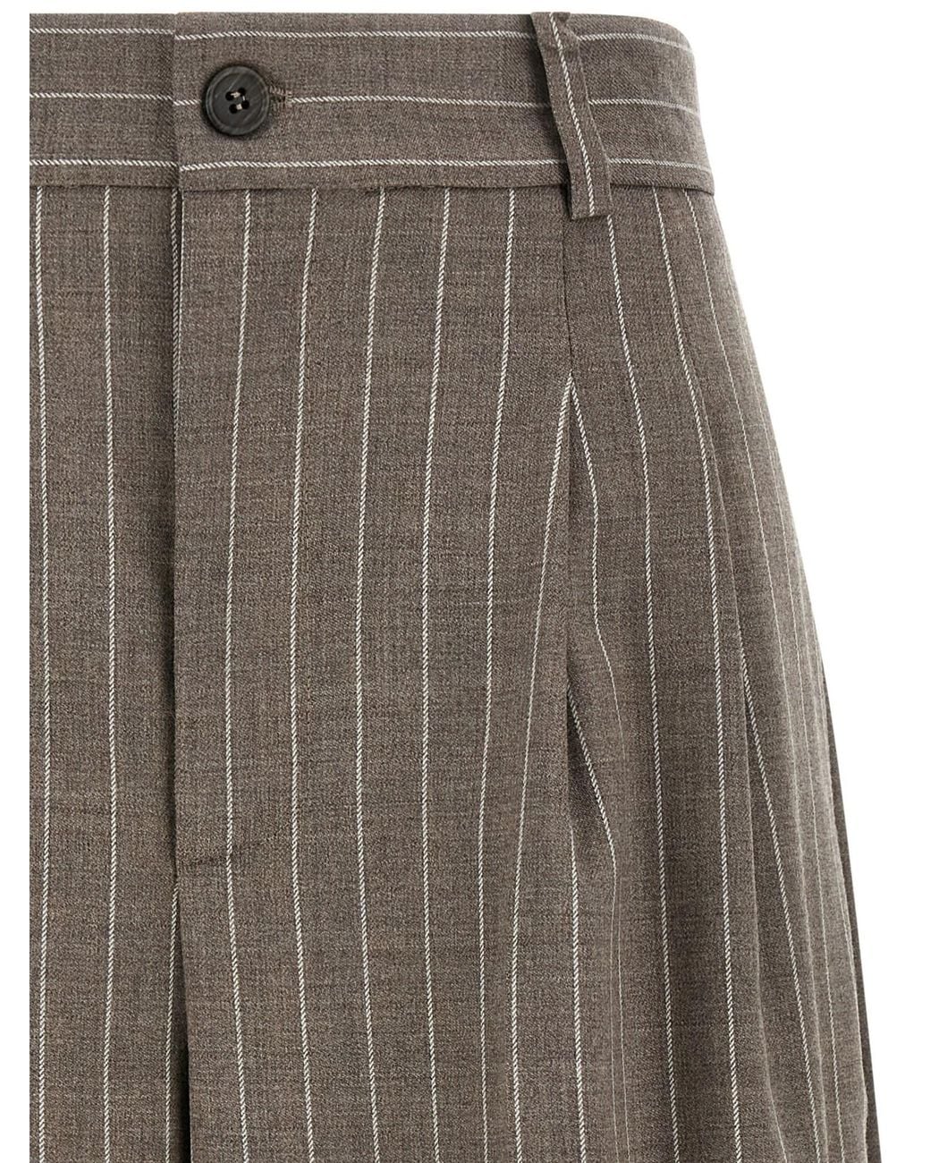P.A.R.O.S.H. Gray Striped Shorts