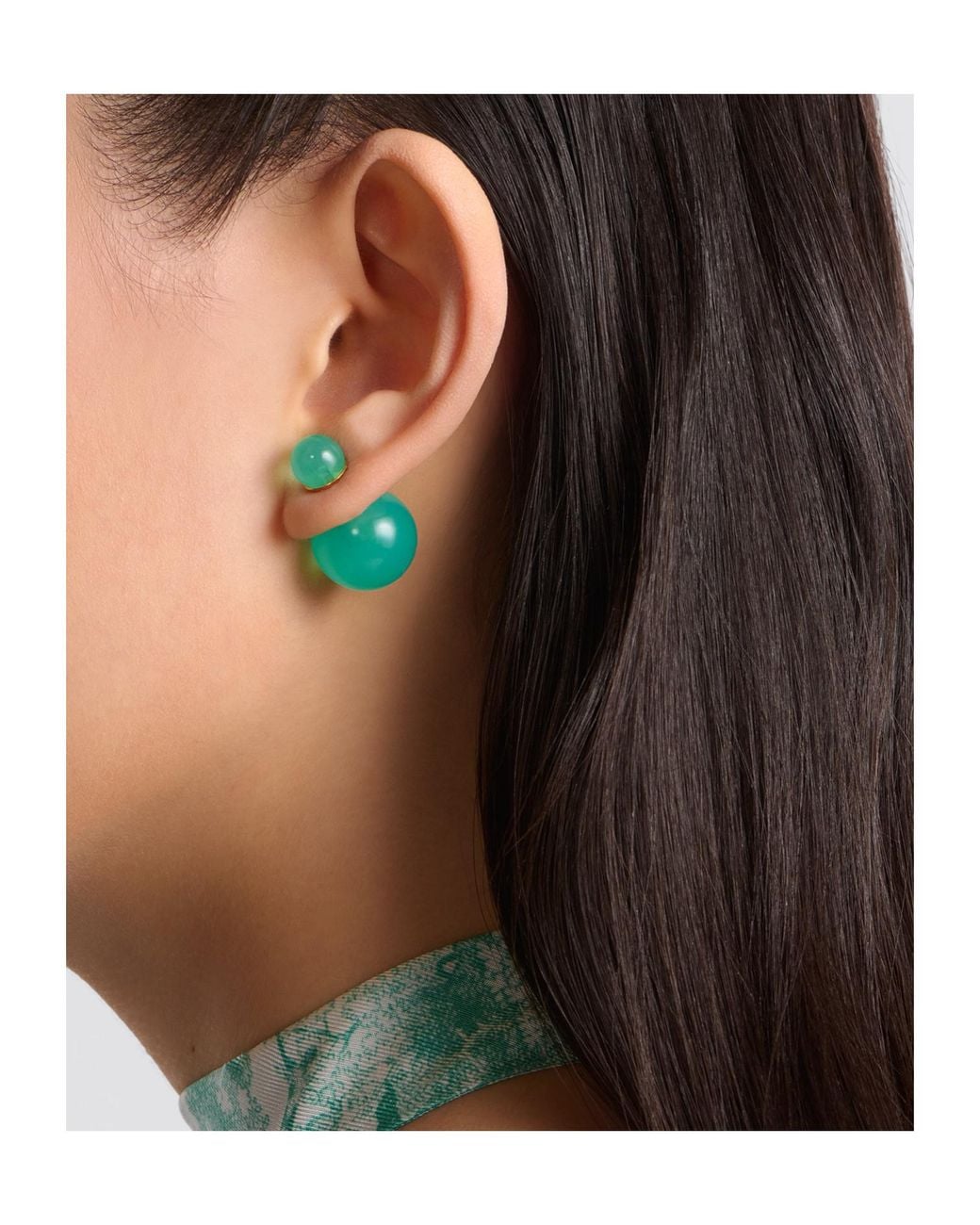 Dior Green Iviera Tribales Earrings