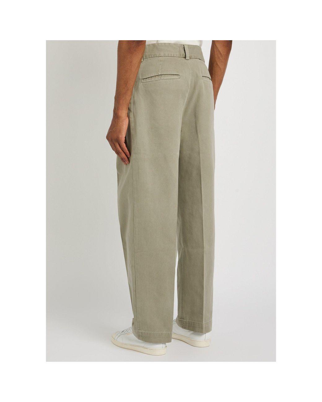 Agolde Green Double-Pleated Casual Trousers for men