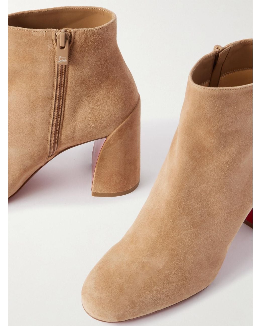 Christian Louboutin Brown Suede Ankle Boots