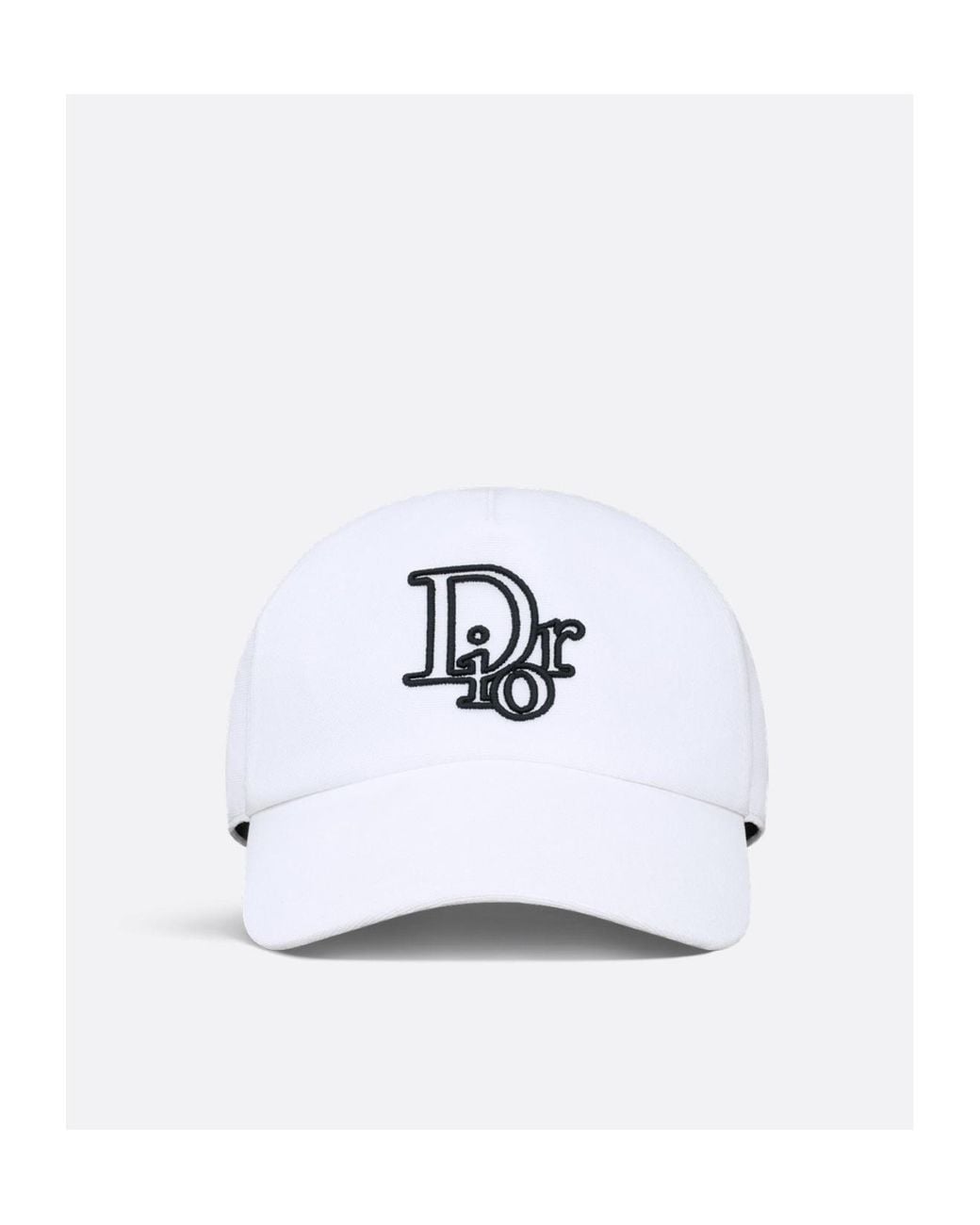 Dior White Cap With Centered Oblique for men