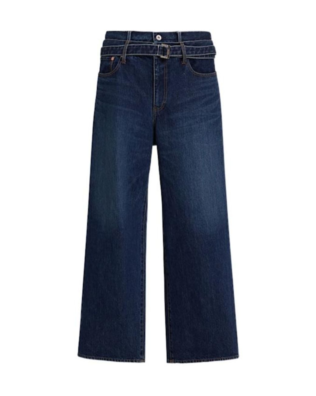 Sacai Blue Denim Jeans W/ Belt for men