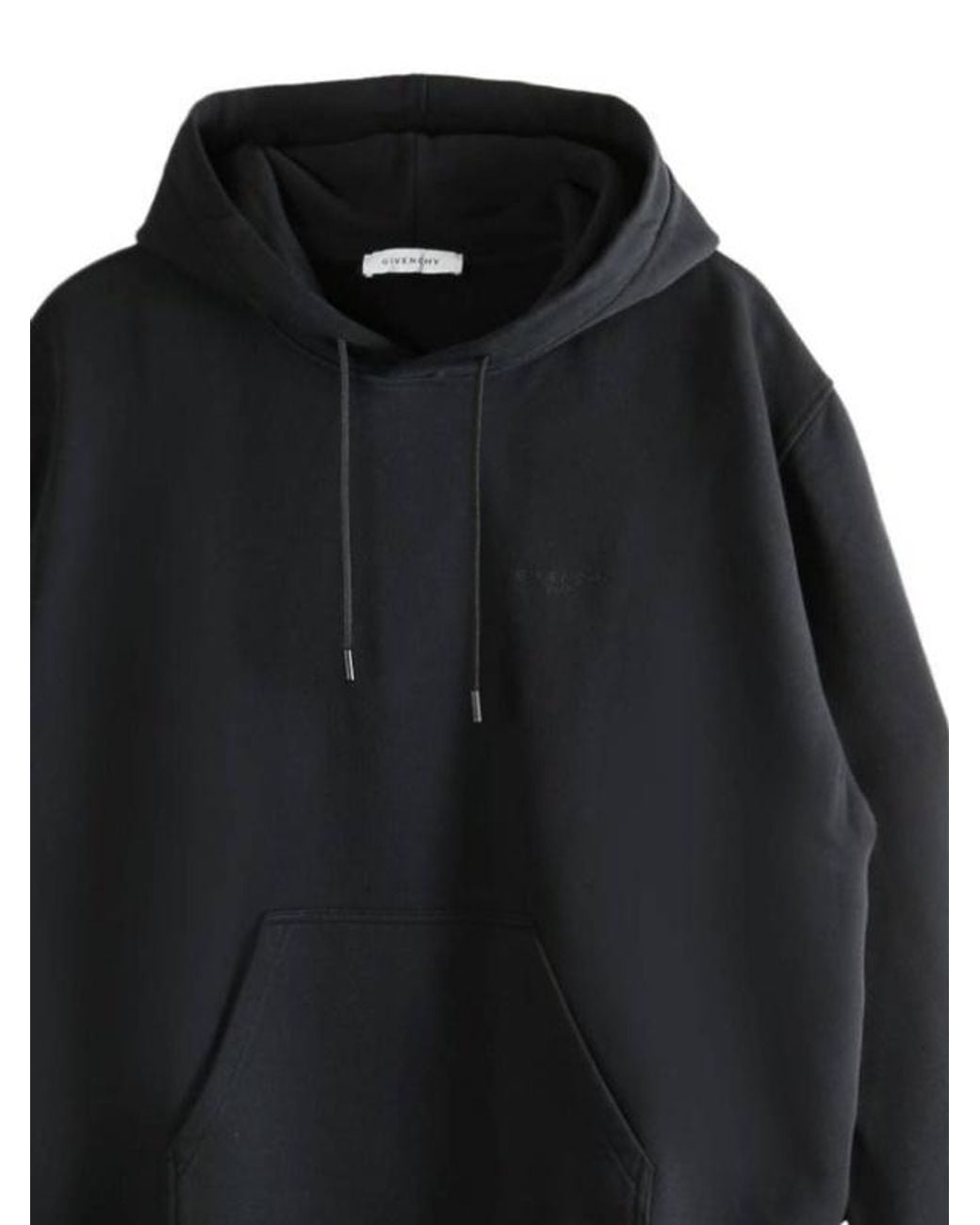 Givenchy Black Couture Seam Regular Fit Drawstring Hoodie for men