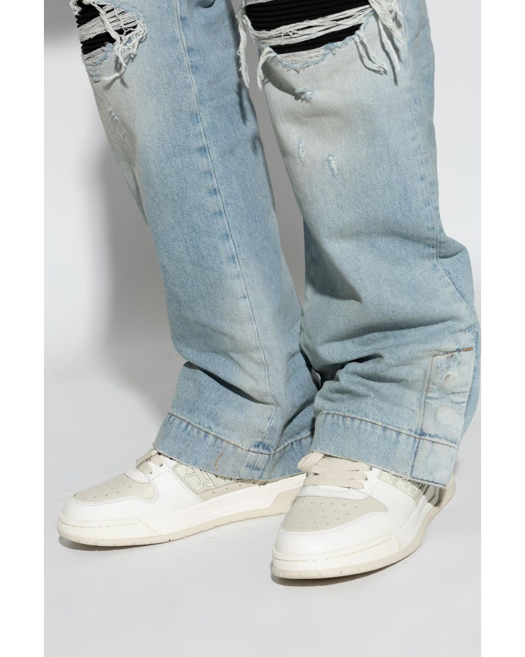 Amiri White Classic Low Perforated Low-Top Sneakers for men