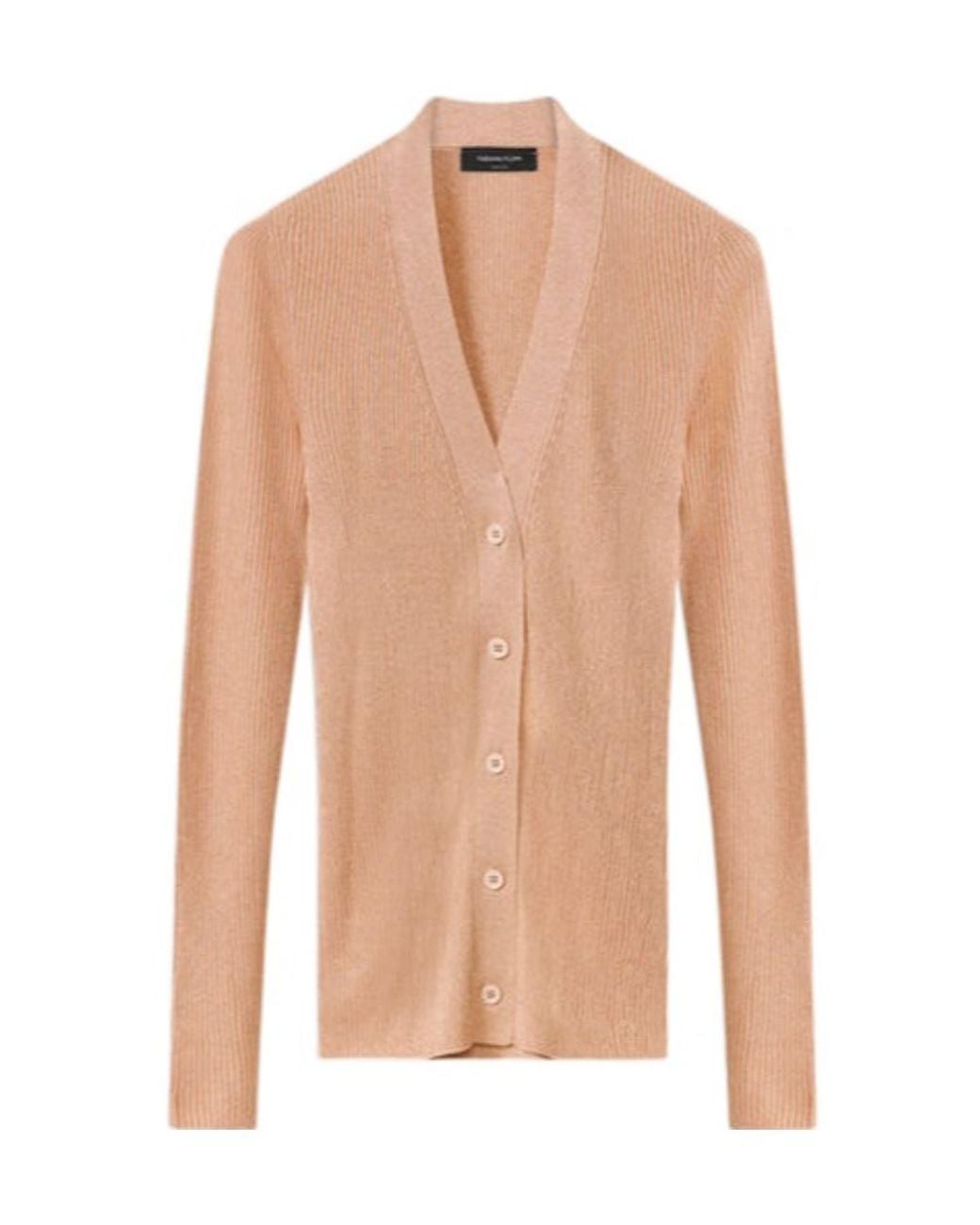 Fabiana Filippi Multicolor Metallic-Threading Ribbed-Knit Cardigan