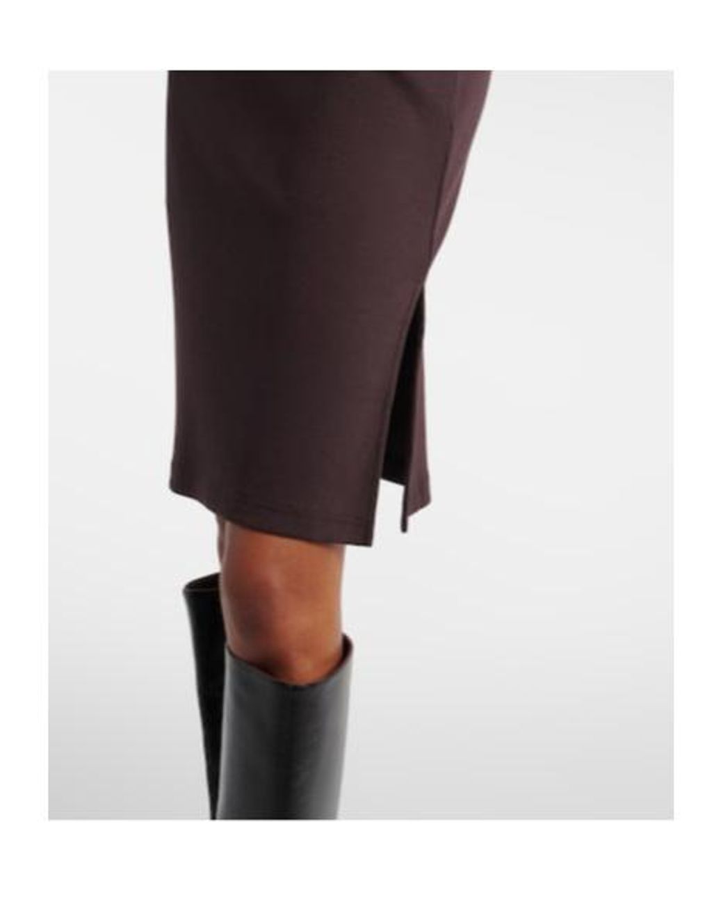 Courreges Purple Ribbed-Knit Cotton Jersey Midi Dress