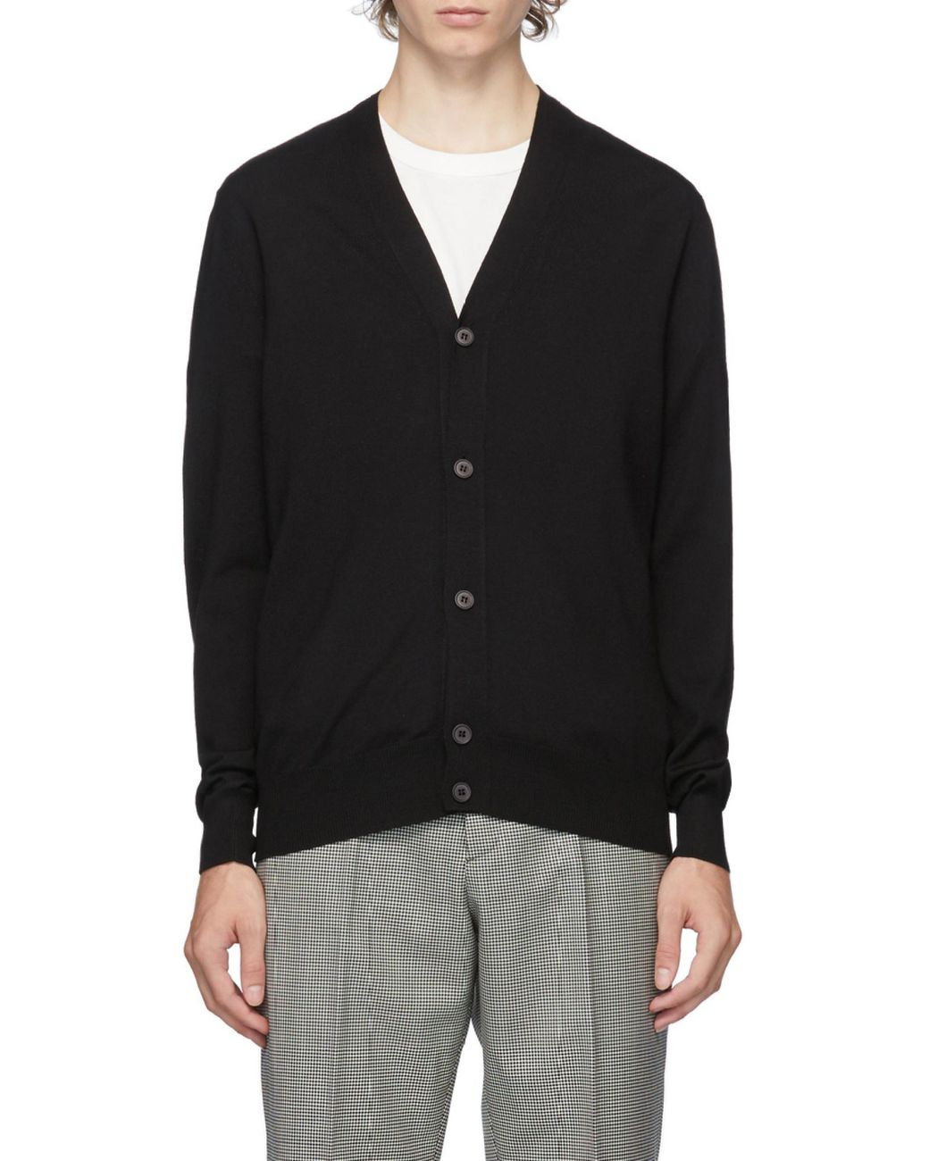 McQueen Black Button Cardigan for men