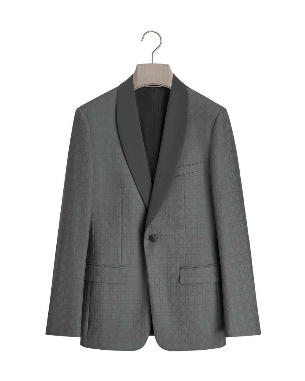 Dior Gray Long-Sleeved Suit Jacket Set for men