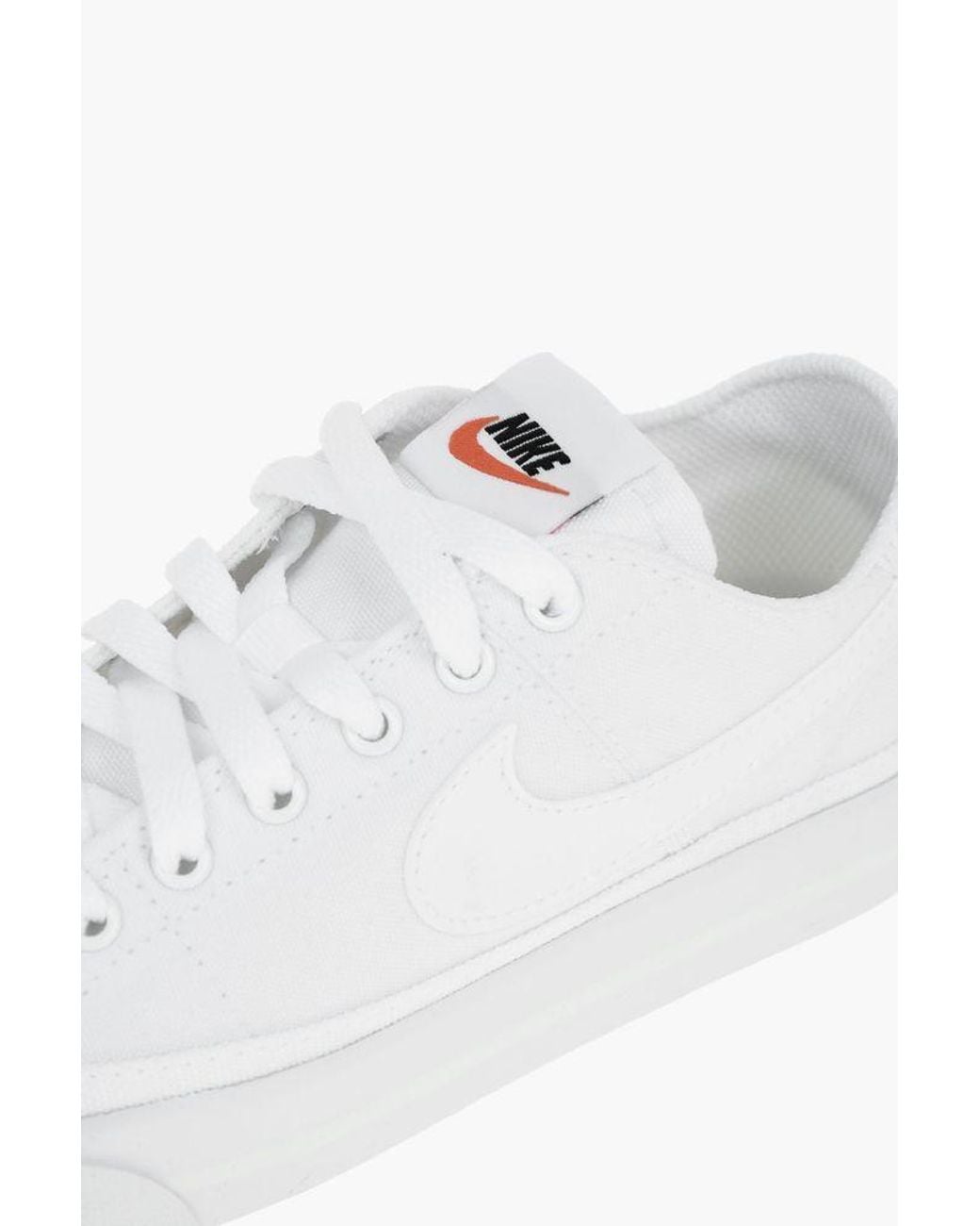 Nike Court Legacy Canvas Low-Top Casual Shoes in White | Lyst