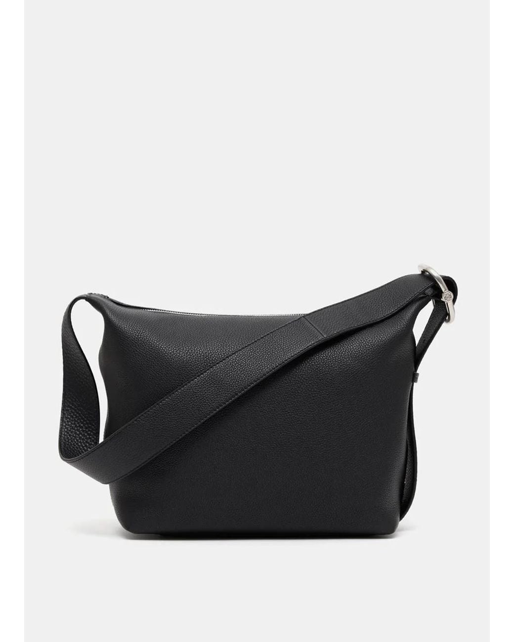 Loewe Black Loop Leather Hobo Bag for men