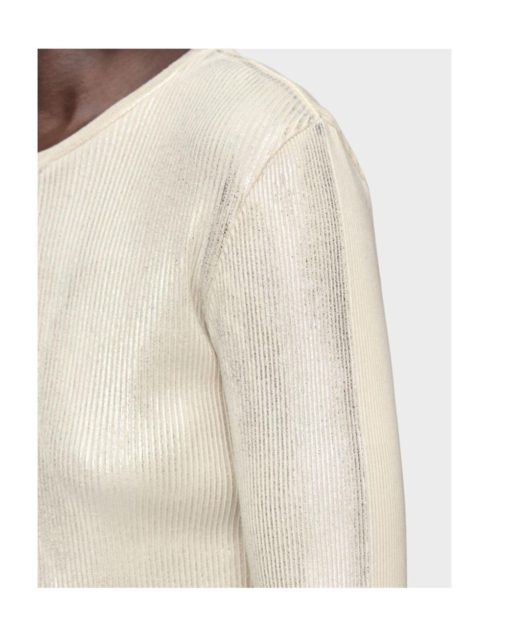 Maison Margiela White Print Long-Sleeve Top