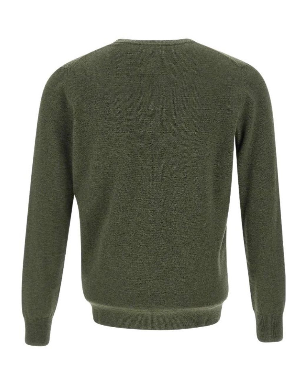 Kangra Cashmere Green Kangra Crewneck Knitted Jumper for men