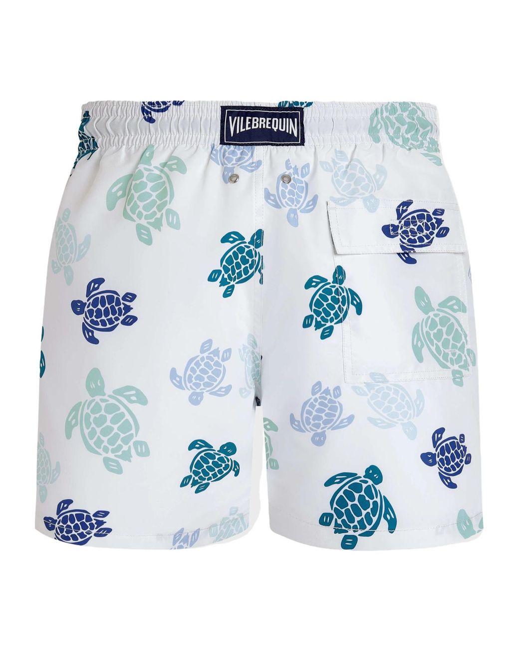 Vilebrequin Blue Swim Shorts With Multicolour Turtle Print for men
