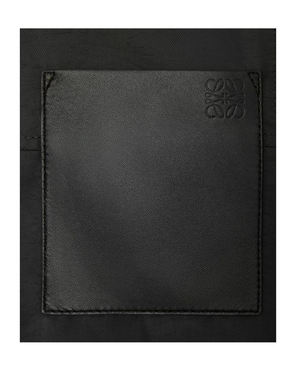 Loewe Black Leather-Pocket Workwear Jacket
