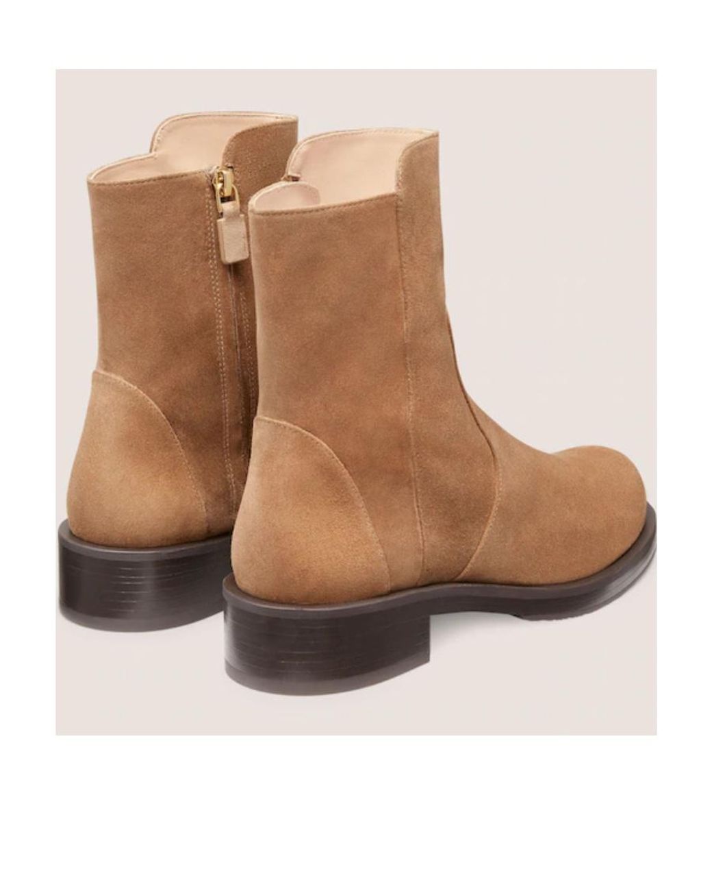 Stuart Weitzman Brown Zipper Boots