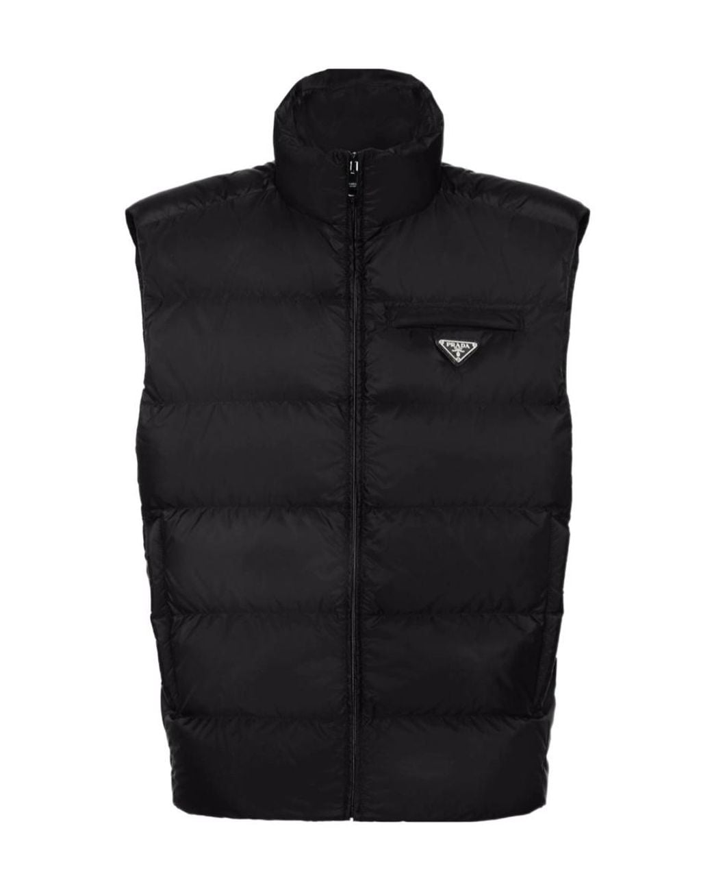 Prada Black Re-Nylon Padded Vest for men