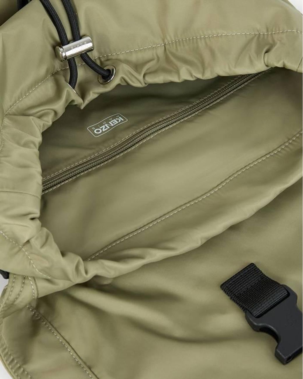 KENZO Green Signature Logo Embroidered Backpack for men