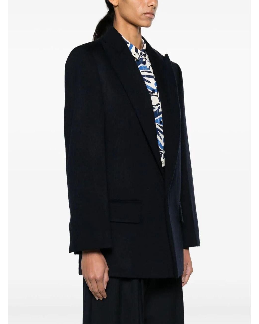 Victoria Beckham Black Straight Hem Blazer