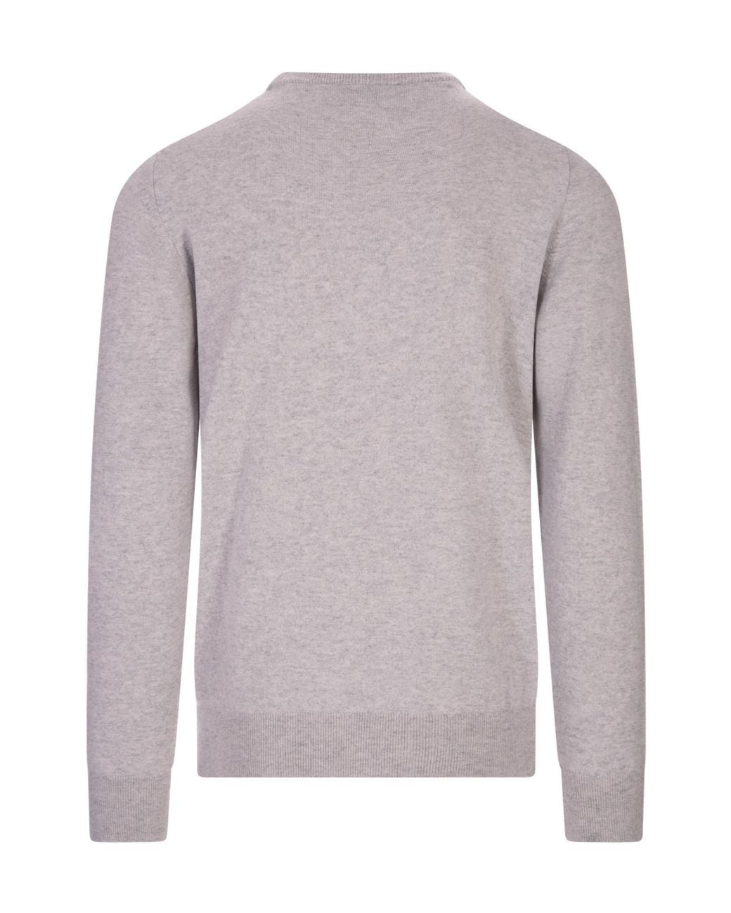 Fedeli Gray Argentina Crewneck Jumper for men