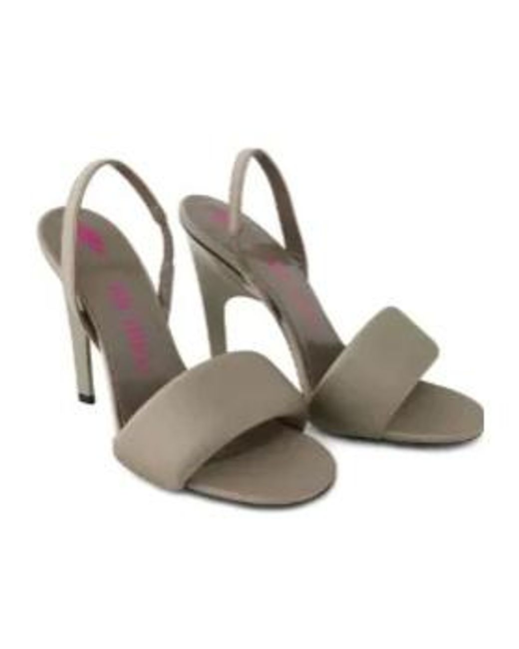 The Attico Metallic 105 Mm Rem Heel Strap Sandals
