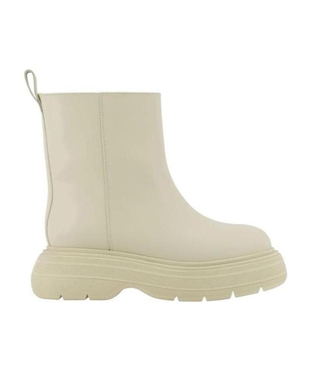 GIA COUTURE Natural Platform Ankle Boots