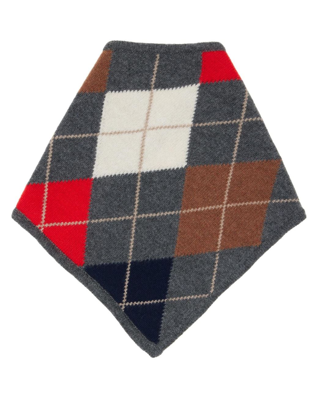&Daughter Blue Diamond-Patterned Scarf