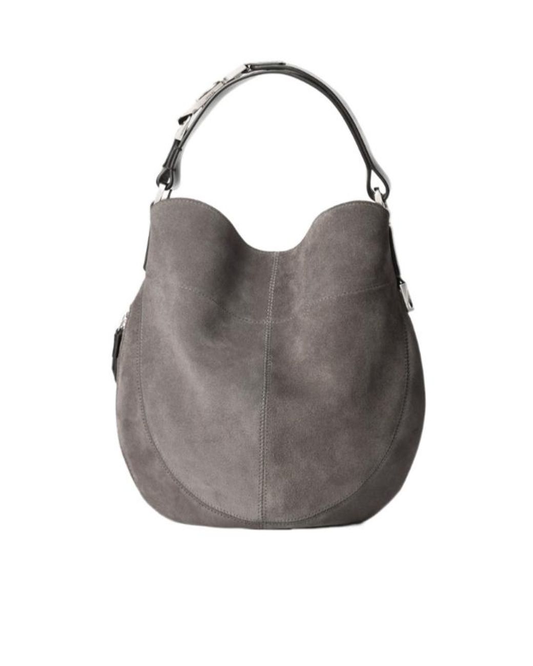Lemaire Gray Quiver Clip Top Handle Bag