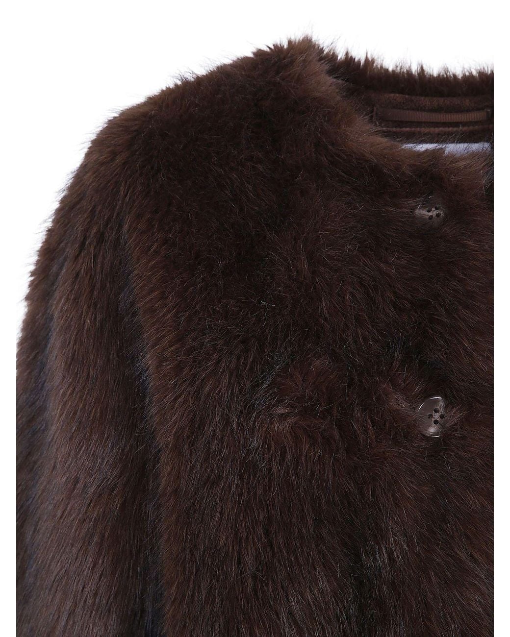 Stand Studio Brown Siena Faux Fur Jacket