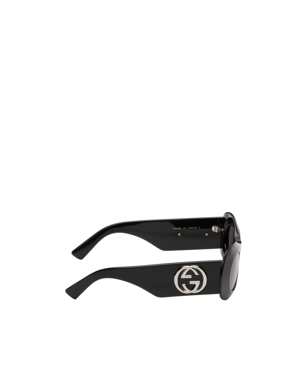 Gucci White Eyewear Oval Frame Sunglasses
