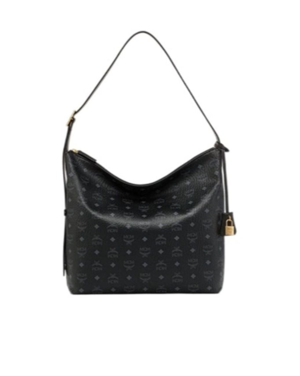 MCM Black Large Aren Shoulder Bag