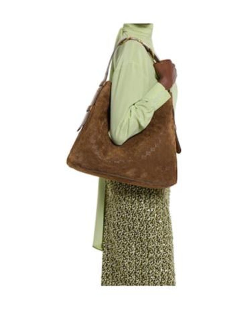 Gucci Brown Beatrix Large Tote Bag, Suede