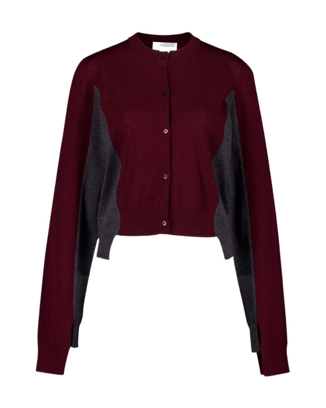 Stella McCartney Red Colour-Block Wool Cardigan