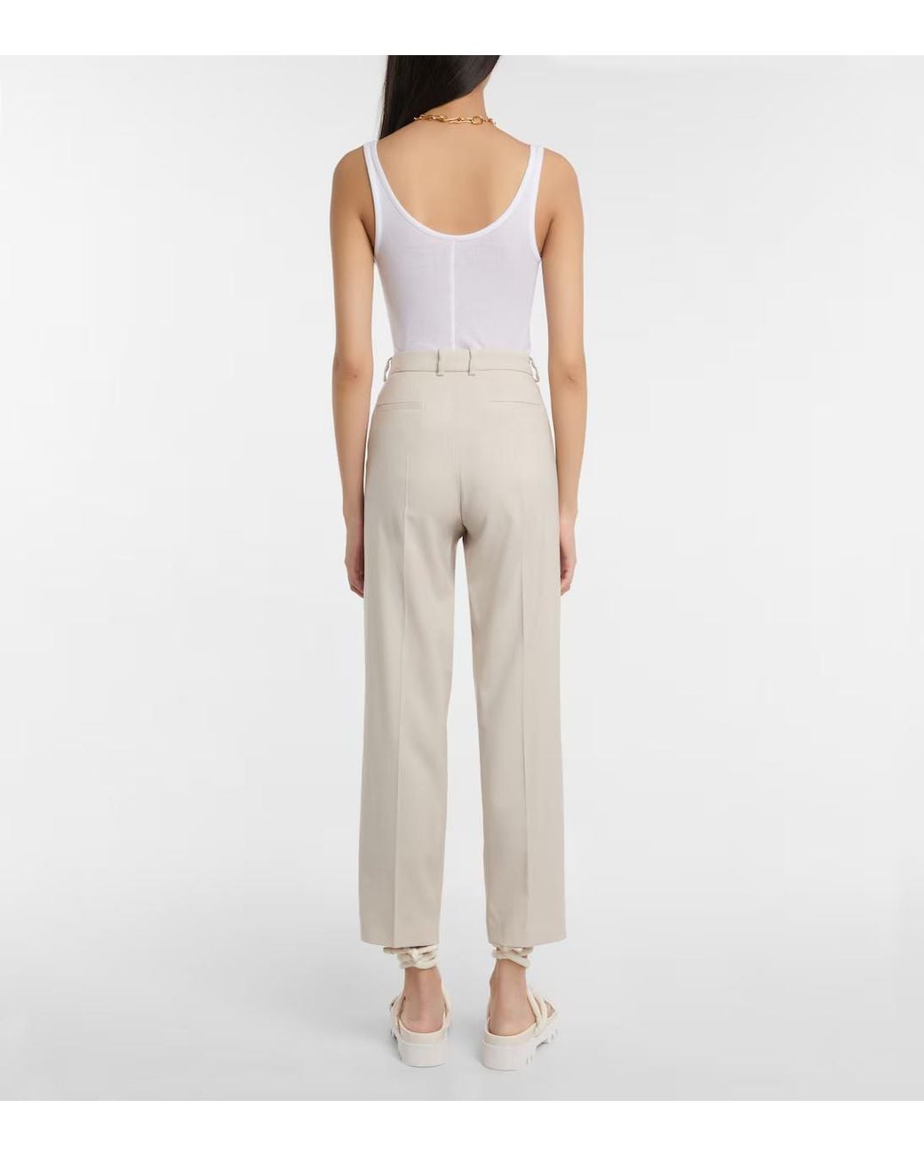 Joseph Natural Pleated Zipper Casual Pants