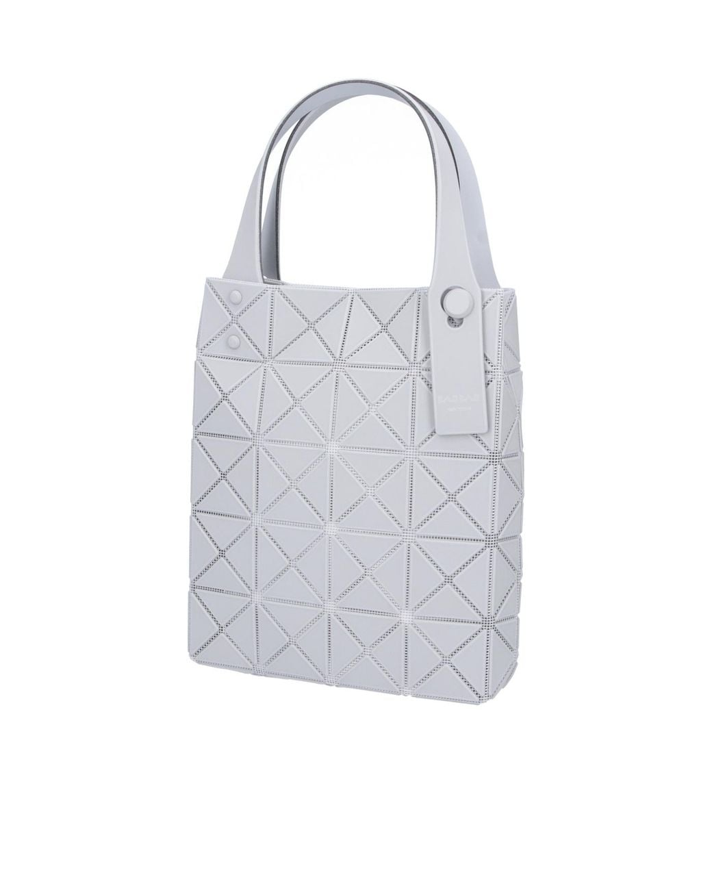 Issey Miyake White Prism Plus Geometric Tote Bag
