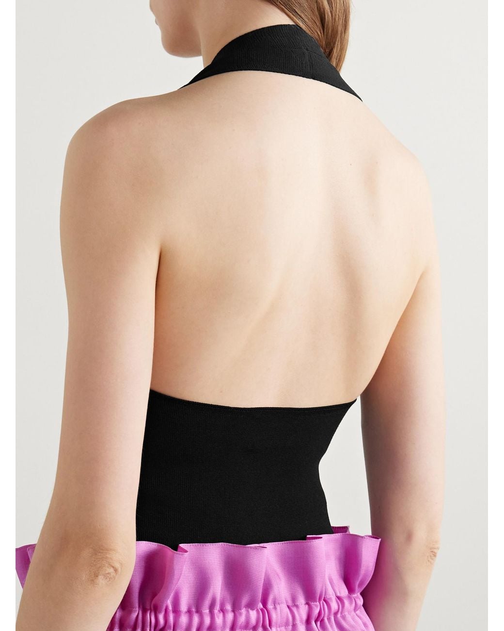 Khaite Black Toto Halterneck Knitted Bodysuit