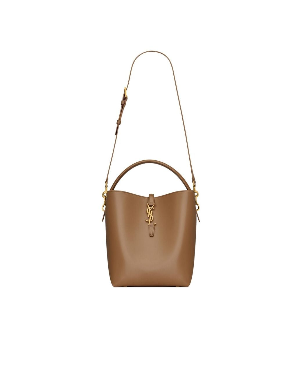 Saint Laurent White Le 37 Logo Plaque Shoulder Bag