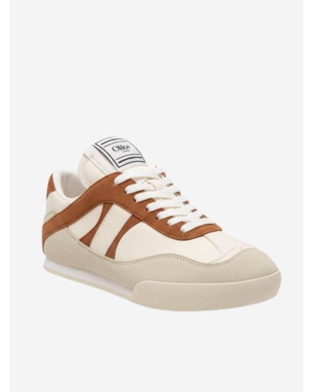 Chloé Brown Chloé Kick Panelled Low-Top Sneakers