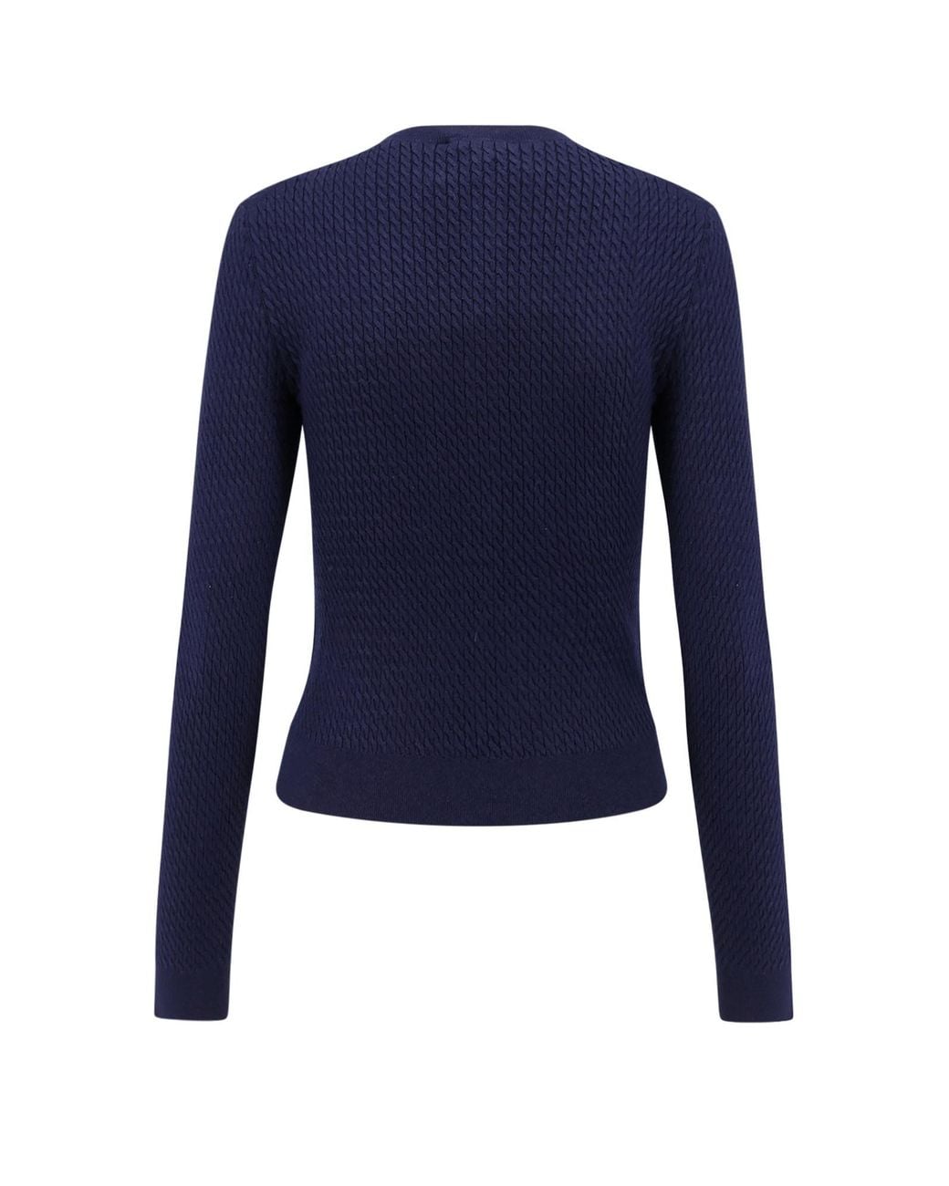 Miu Miu Blue Cable-Knit Cashmere And Silk Cardigan