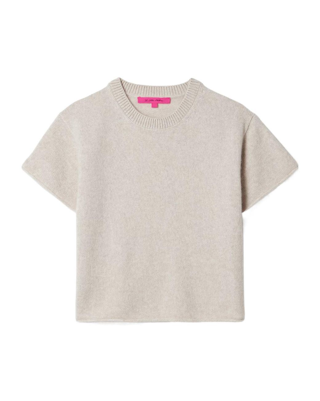 The Elder Statesman White Short-Sleeved Cashmere Sweater