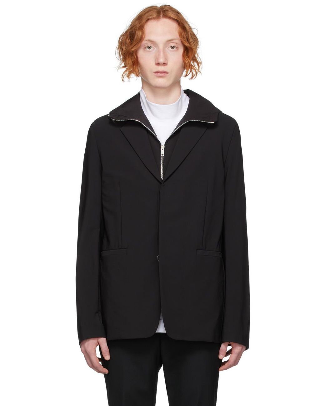 Givenchy Black Removable Layered Hooded Jacket for men