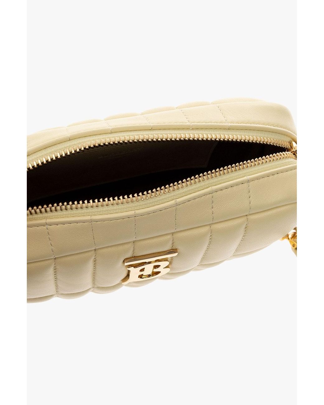 Burberry Natural Mini Lola Quilted Camera Bag