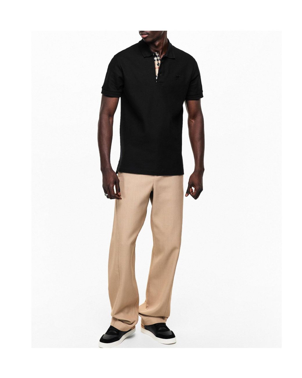Burberry Black Short-Sleeve Polo Shirt for men