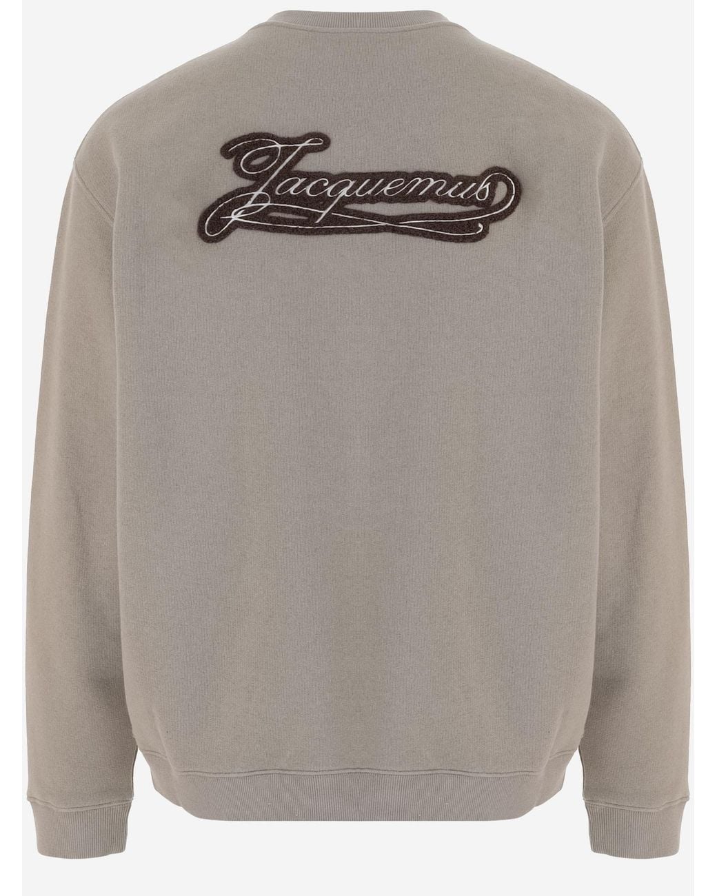 Jacquemus Gray Logo Patch Sweatshirt for men
