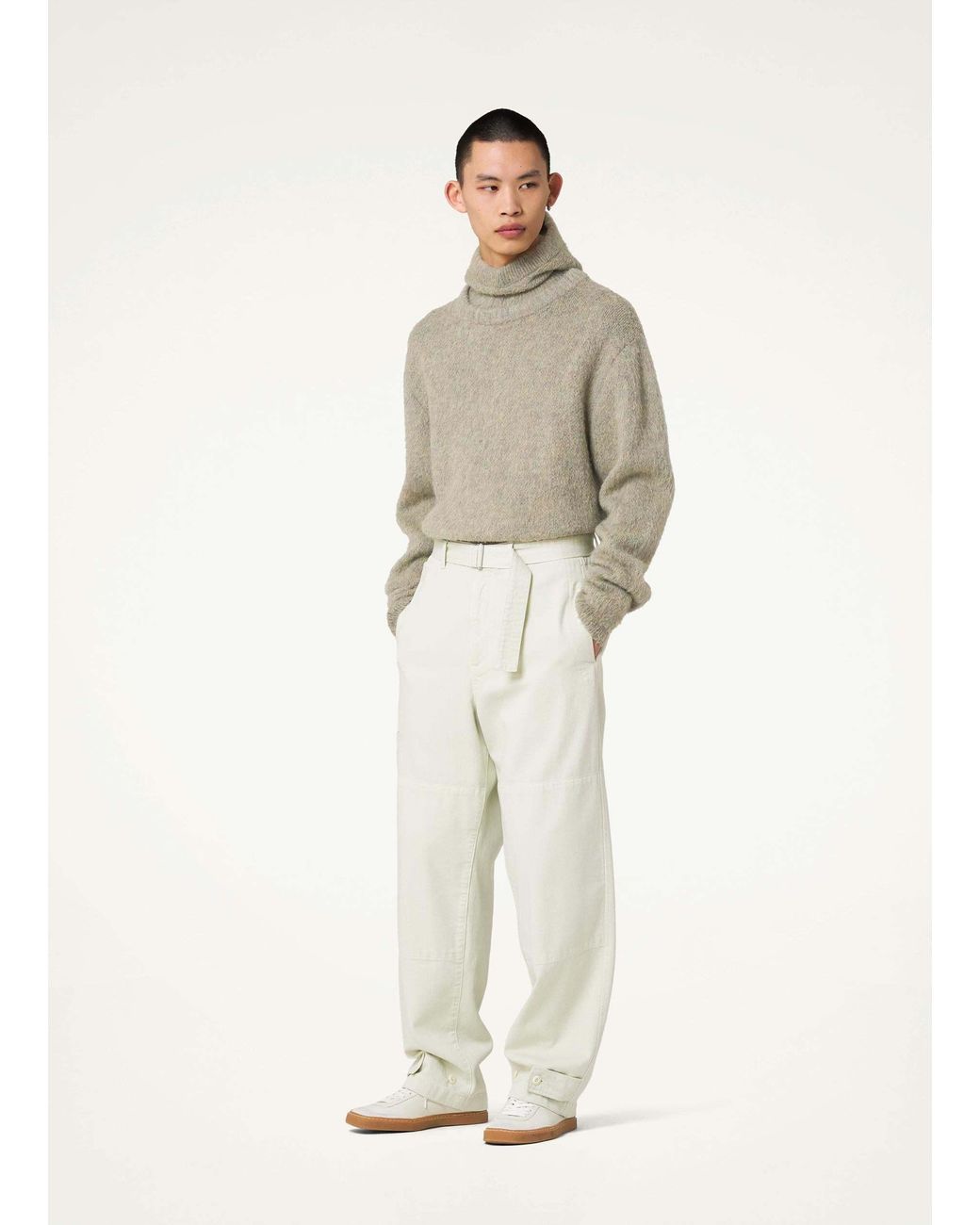 Lemaire Natural Crewneck Knitted Jumper for men
