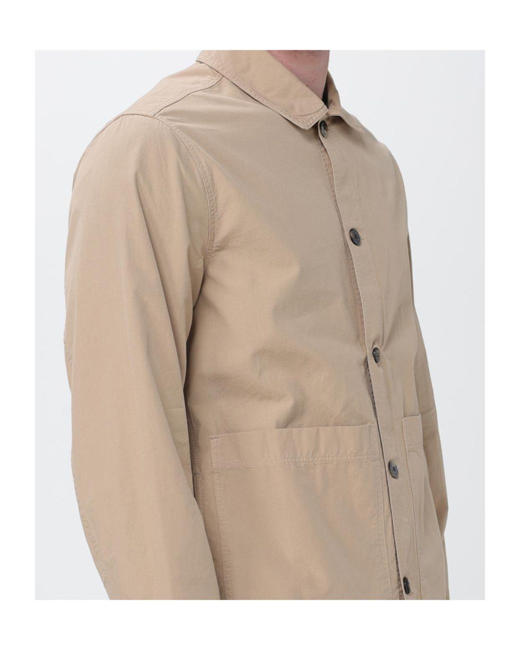 Woolrich Natural Buttoned Pocket Jacket for men