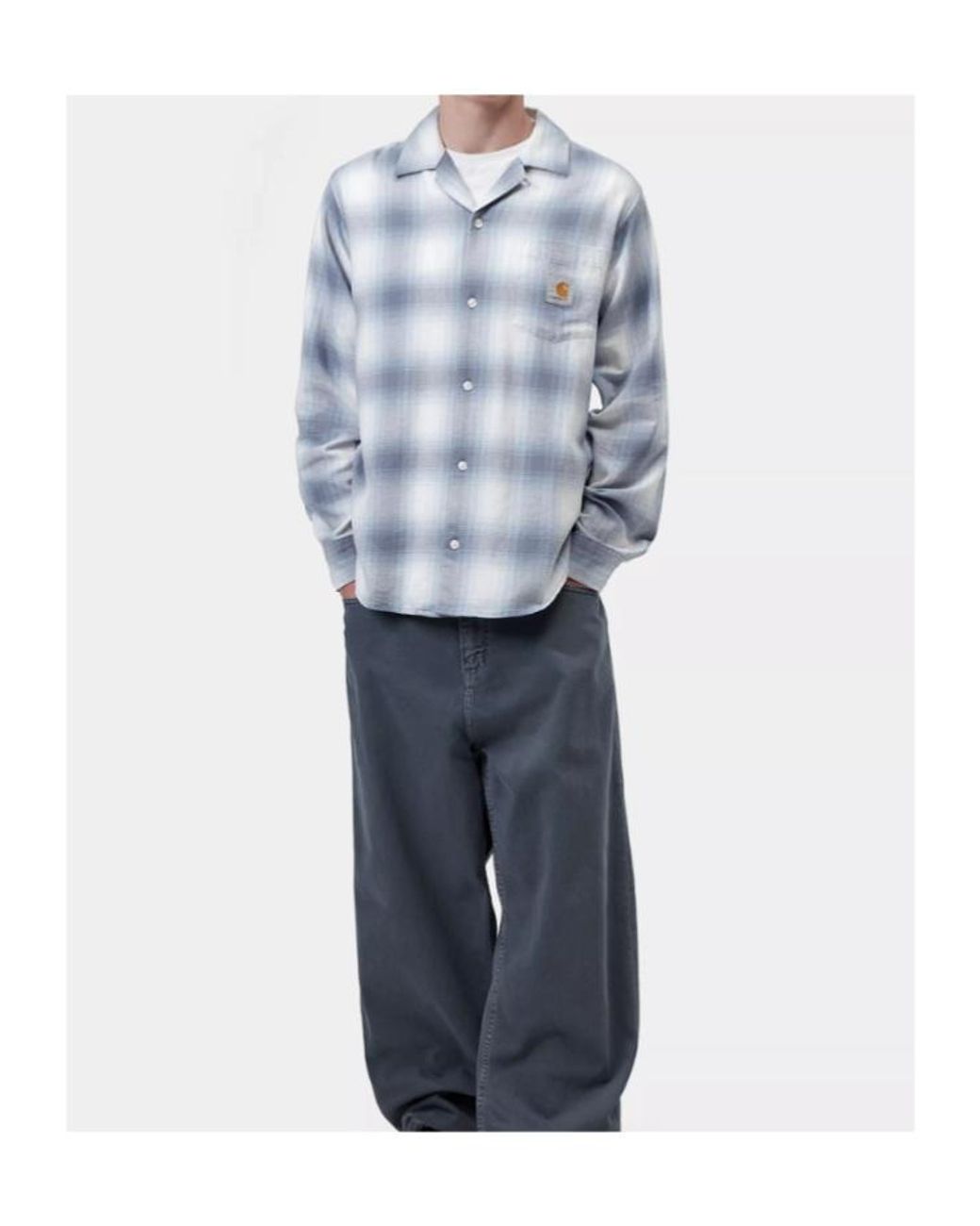 Carhartt Blue Wip Tyers Check Long-Sleeve Shirt for men