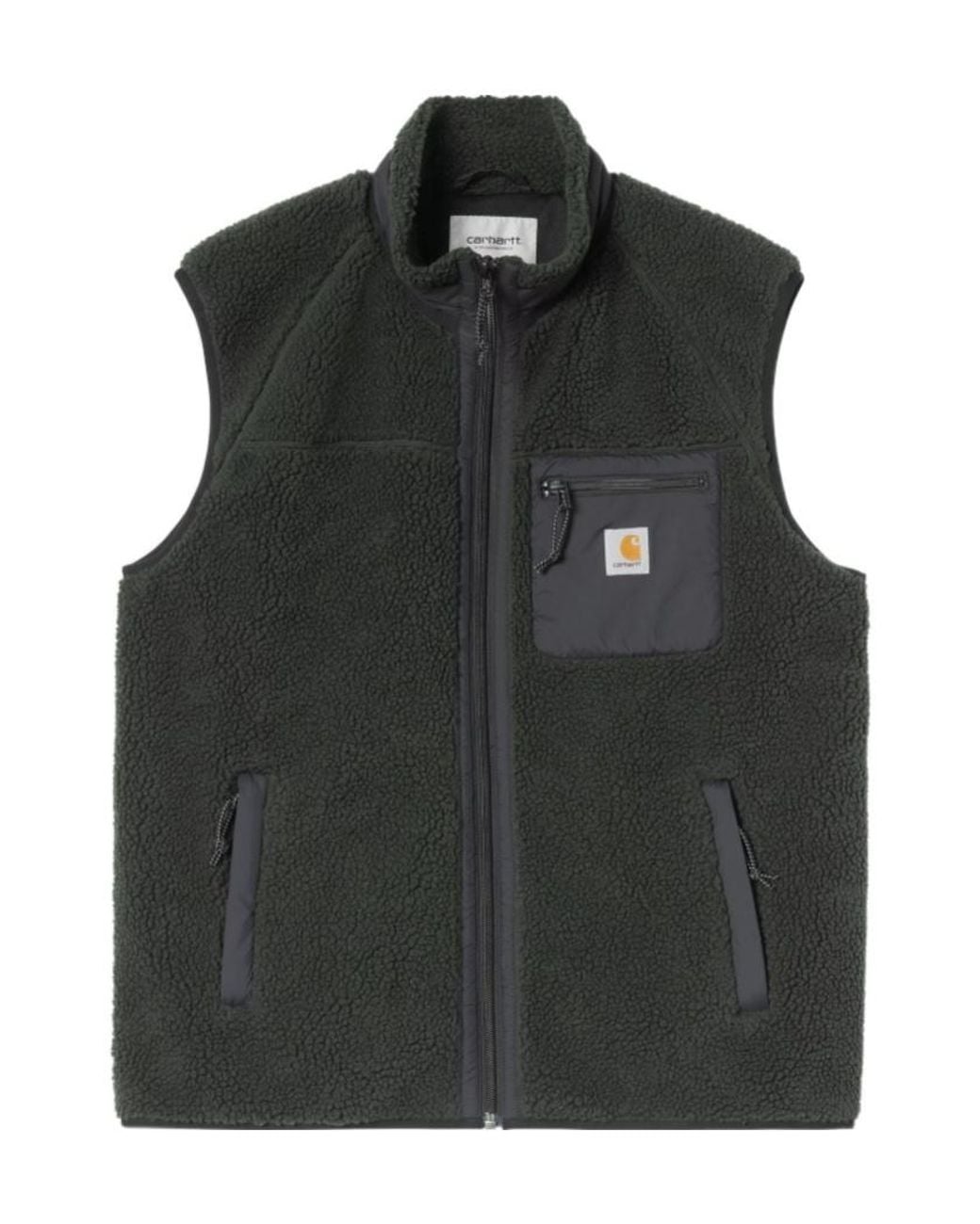 Carhartt Black Prentis Fleece-Texture Zip-Up Gilet for men