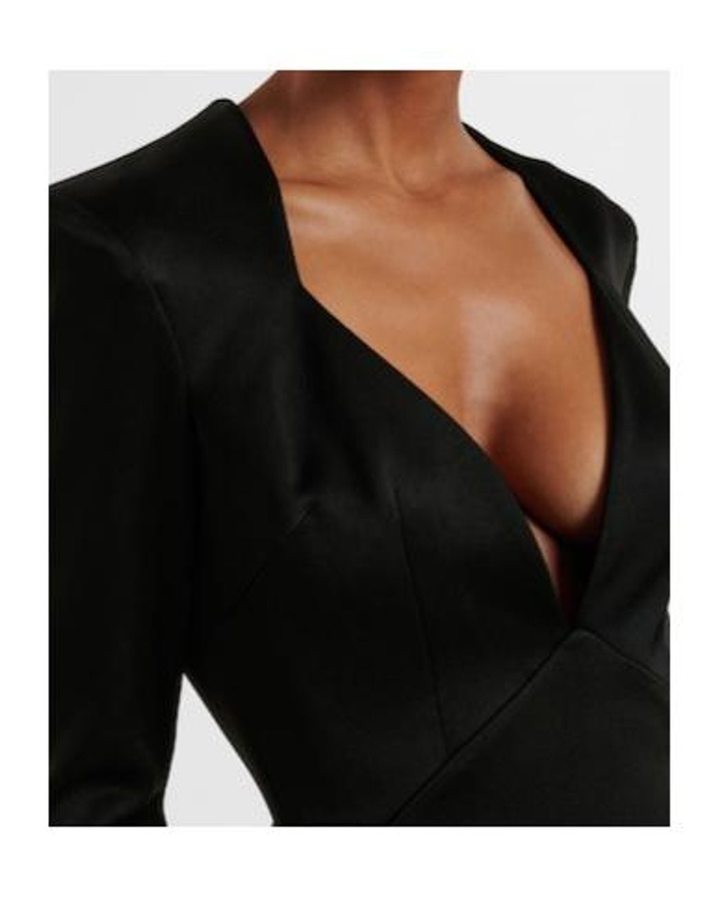 Alex Perry Black Satin Crepe Gown