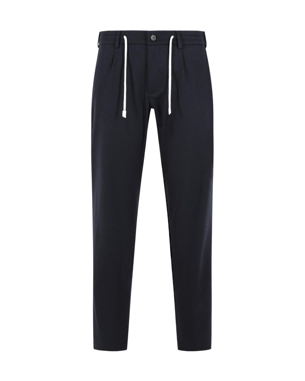 Eleventy Blue Casual Pants With Belt Loops for men