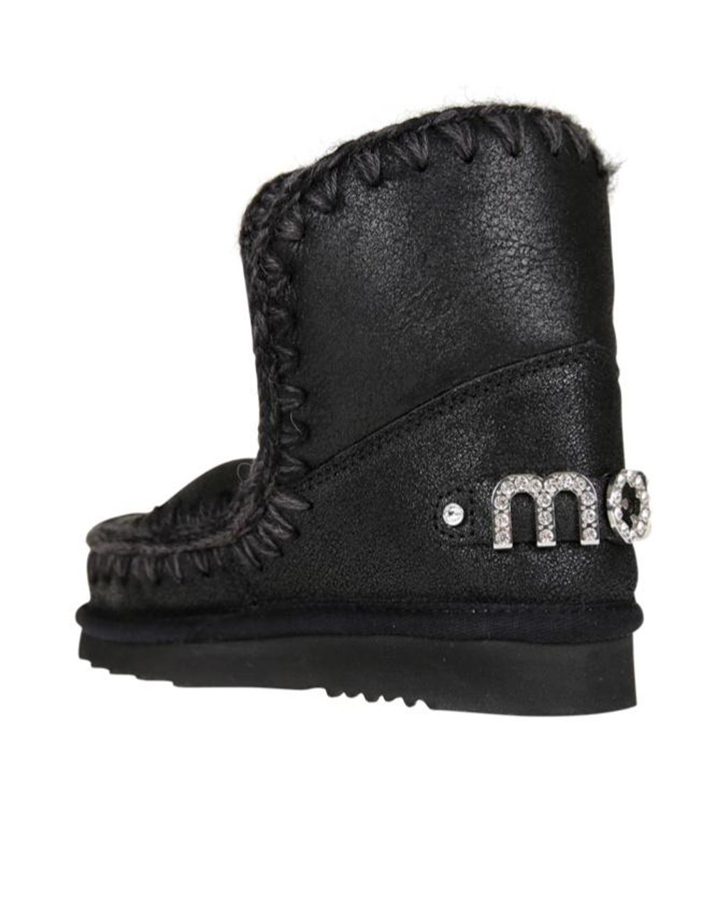 Mou Black Eskimo 18 Leather Boots